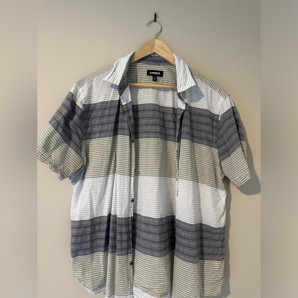 Express Striped Button down - Picture 1 of 4